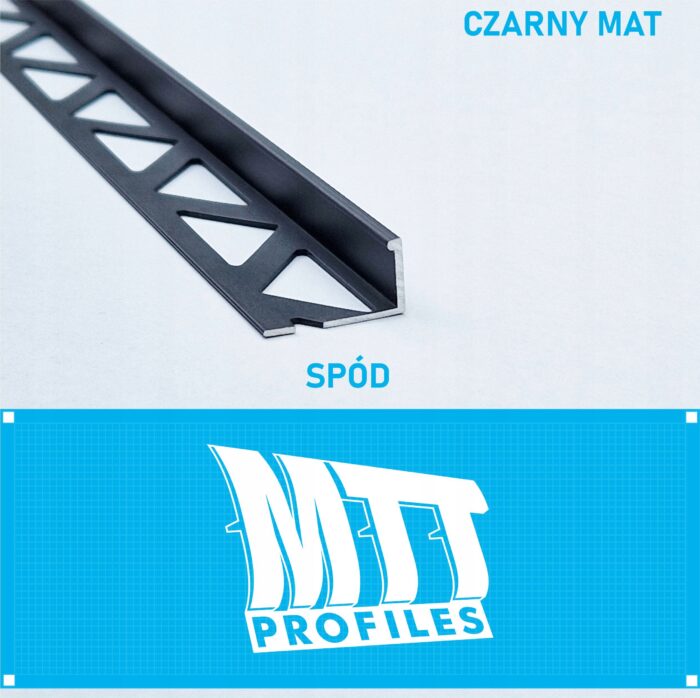 Listwa L profil narożna 10mm CZARNY MAT ALU 125cm - obrazek 2