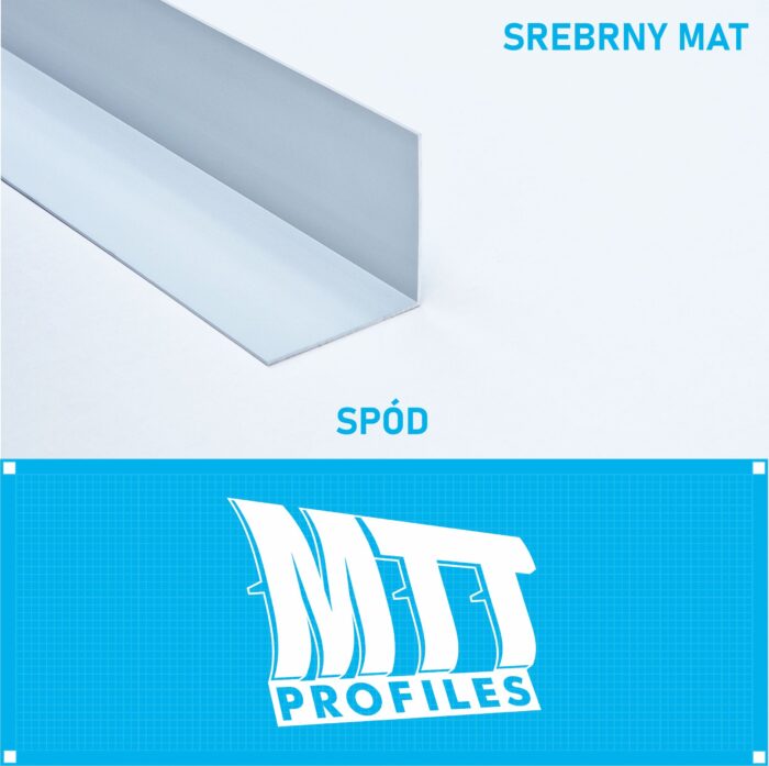 Kątownik aluminiowy anod SREBRNY MAT 40x40mm 125cm - obrazek 2