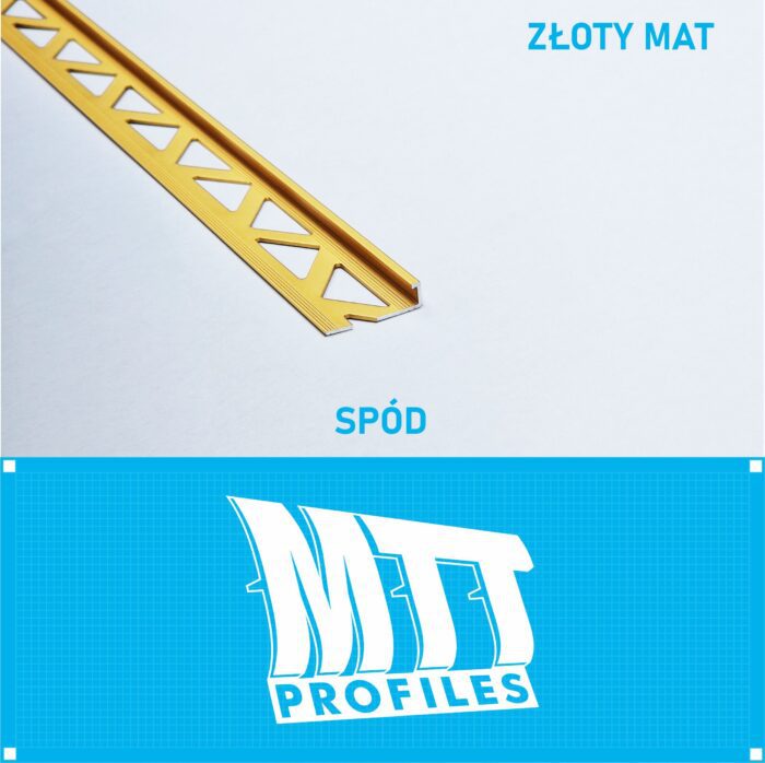 Listwa L profil narożna 6mm ZŁOTY MAT ALU 250cm - obrazek 2