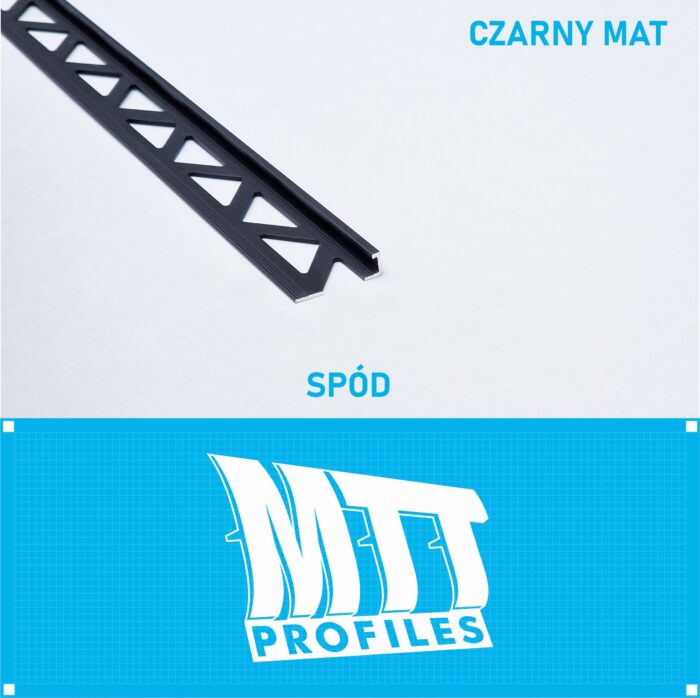 Listwa L profil narożna 6mm CZARNY MAT ALU 125cm - obrazek 2