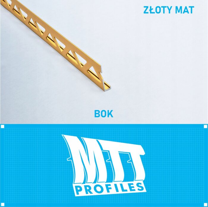 Listwa L profil narożna 6mm ZŁOTY MAT ALU 250cm - obrazek 3