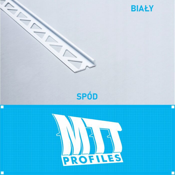 Listwa L profil narożna 6mm BIAŁY ALU 125cm - obrazek 2