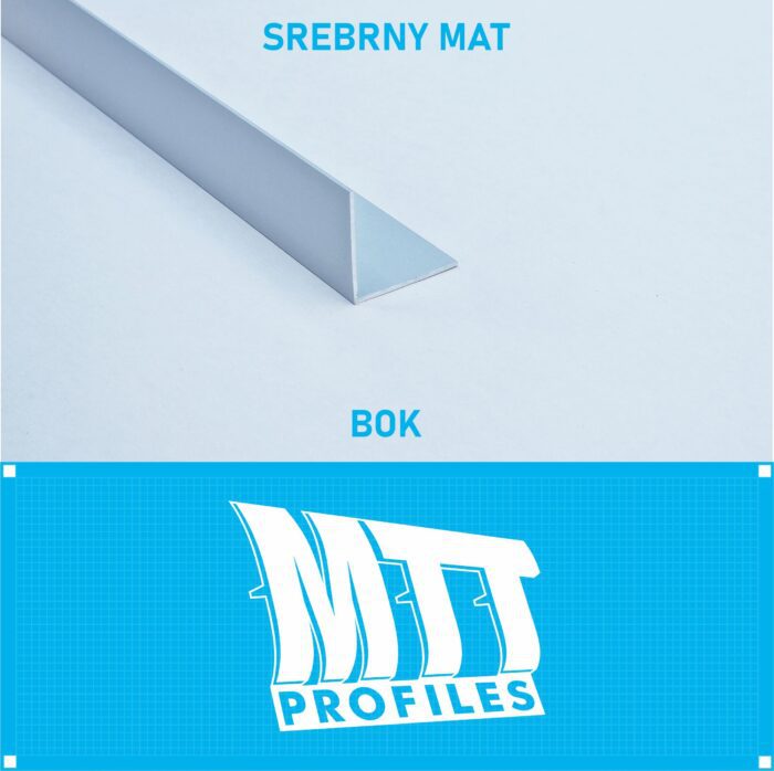 KĄTOWNIK aluminiowy SREBRNY MAT 25x25mm anodowany 250cm - obrazek 2