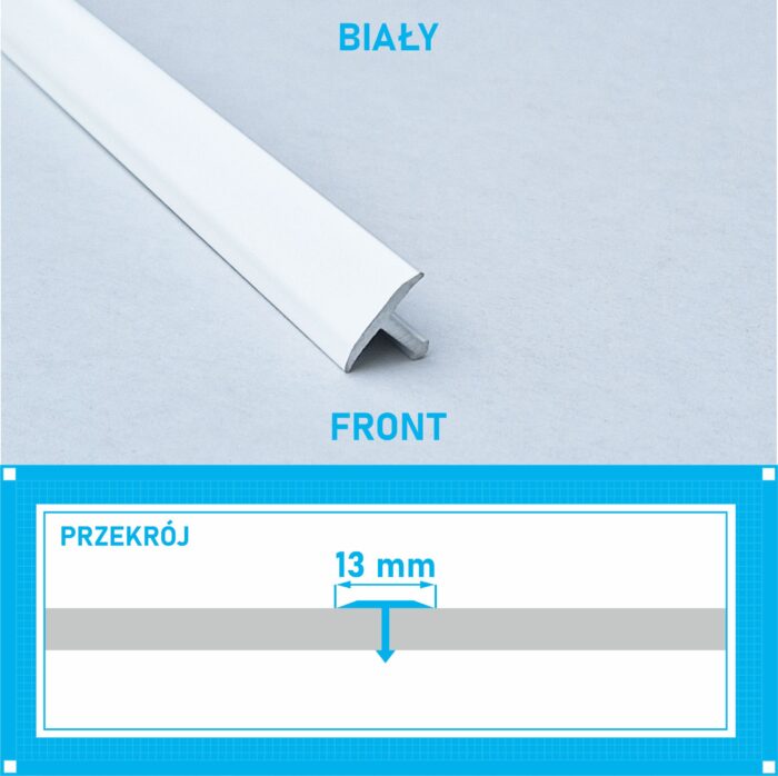 Listwa łącząca progowa TEOWNIK 13mm BIAŁY MAT 1m - obrazek 4