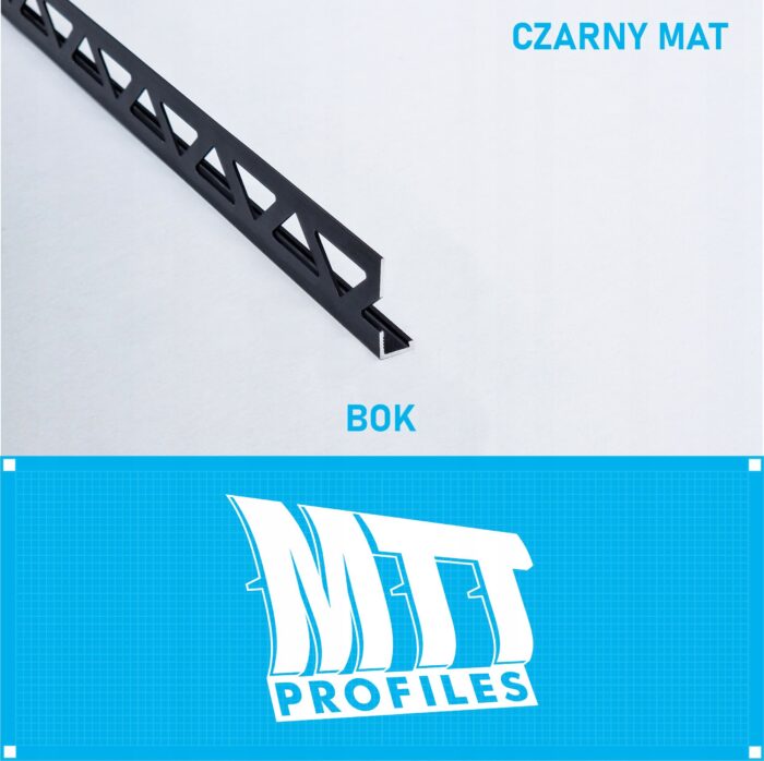 Listwa L profil narożna 8mm CZARNY MAT ALU 250cm - obrazek 3