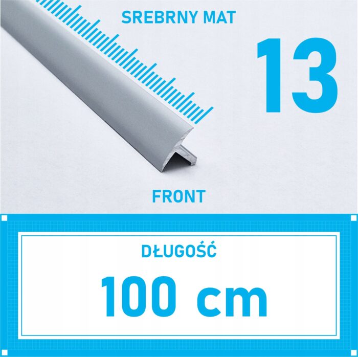 Listwa łącząca progowa TEOWNIK 13mm SREBRNY MAT 1m