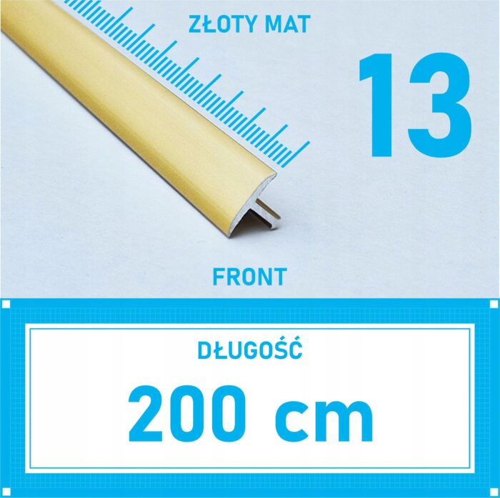 Listwa łącząca progowa TEOWNIK 13mm ZŁOTY MAT 2m