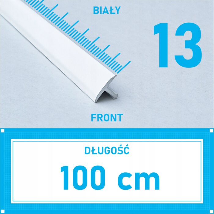 Listwa łącząca progowa TEOWNIK 13mm BIAŁY MAT 1m