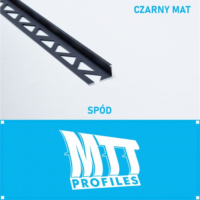 Listwa L profil narożna 12mm CZARNY MAT ALU 250cm - obrazek 2
