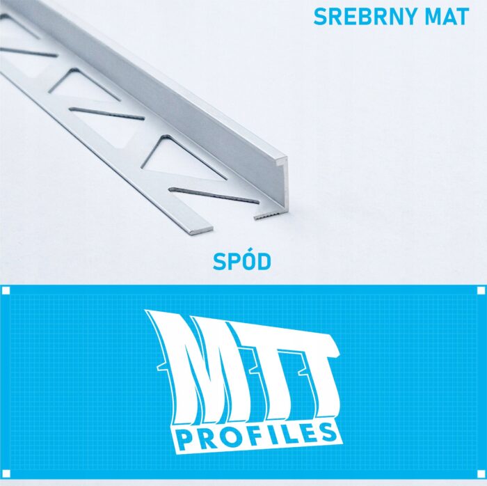 Listwa L profil narożna 10mm SREBRNY MAT ALU 125cm - obrazek 2