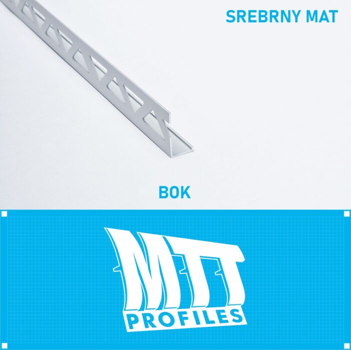 Listwa L profil narożna 12mm SREBRNY MAT ALU 250cm - obrazek 3