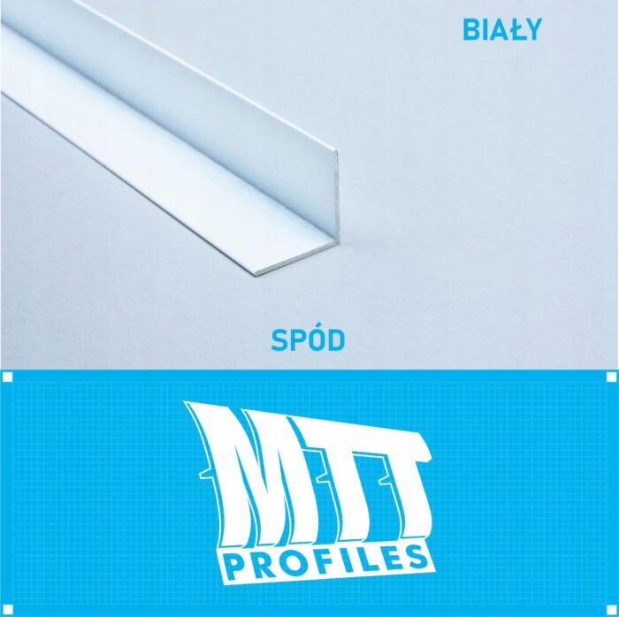 KĄTOWNIK aluminiowy BIAŁY MAT 25x25mm anodowany 125cm - obrazek 3