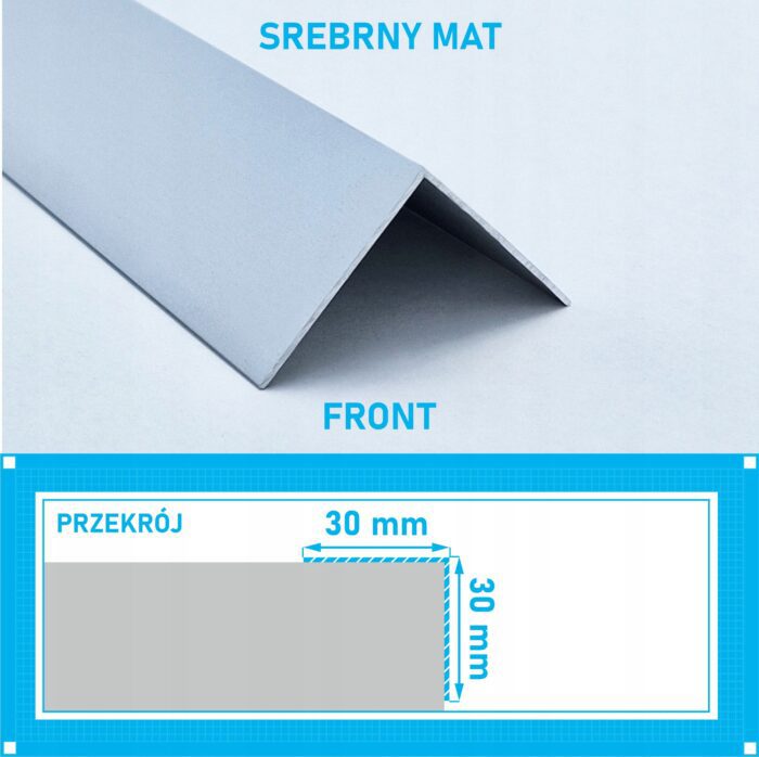KĄTOWNIK aluminiowy 30x30mm anodowany 250cm - obrazek 4