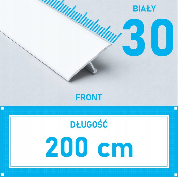 Listwa łącząca progowa TEOWNIK 30mm BIAŁY MAT 2m