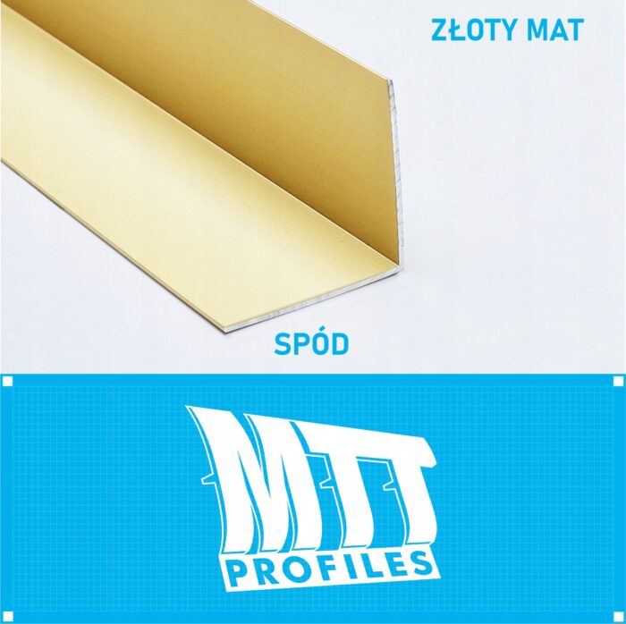 KĄTOWNIK aluminiowy ZŁOTY 30x30mm anodowany 250cm - obrazek 3