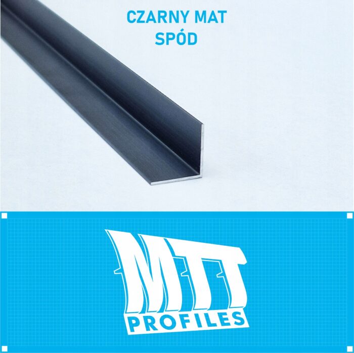 Kątownik aluminiowy anod CZARNY MAT 15x15mm 125cm - obrazek 3