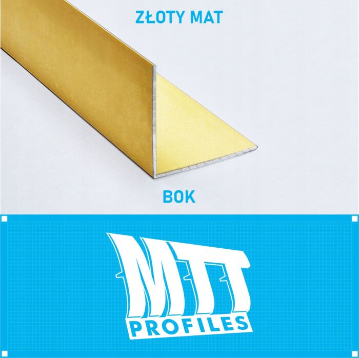KĄTOWNIK aluminiowy ZŁOTY 30x30mm anodowany 250cm - obrazek 2