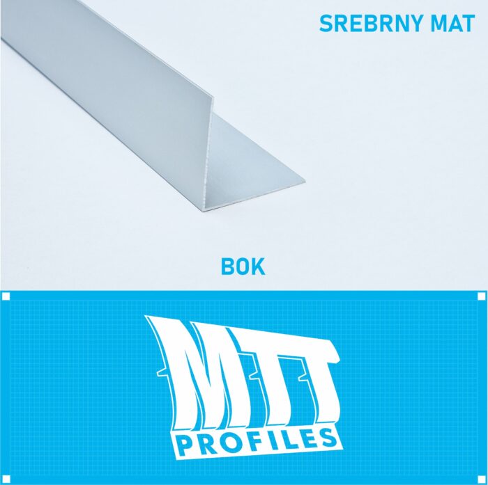 Kątownik aluminiowy anod SREBRNY MAT 40x40mm 125cm - obrazek 3
