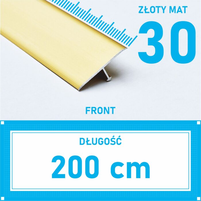 Listwa łącząca progowa TEOWNIK 30mm ZŁOTY MAT 2m
