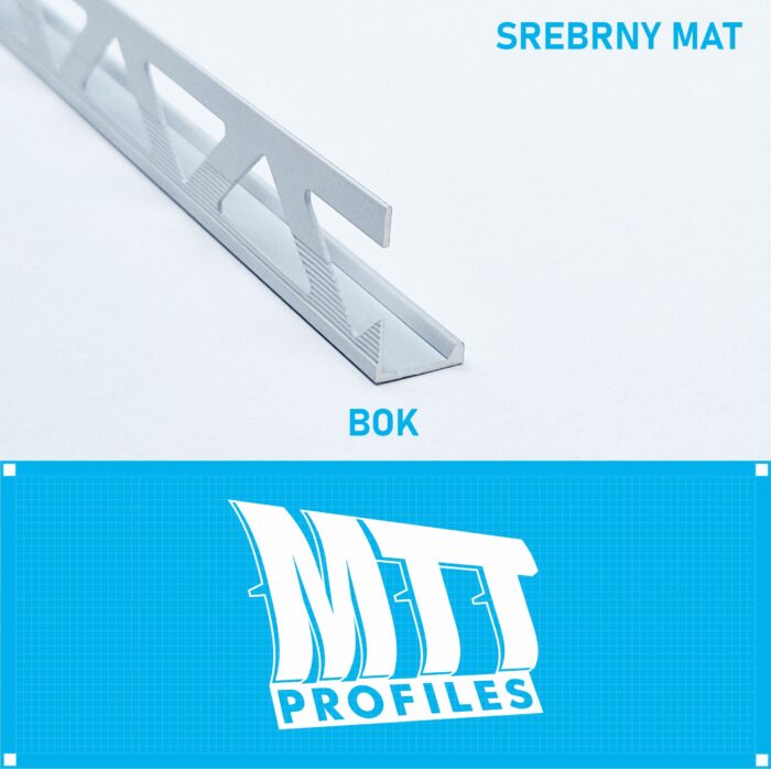 Listwa L profil narożna 10mm SREBRNY MAT ALU 125cm - obrazek 3