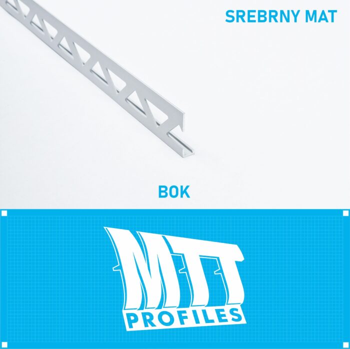 Listwa L profil narożna 6mm SREBRNY MAT ALU 250cm - obrazek 3