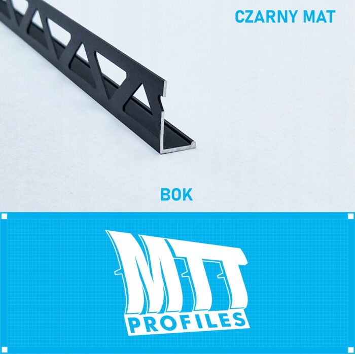 Listwa L profil narożna 10mm CZARNY MAT ALU 125cm - obrazek 3