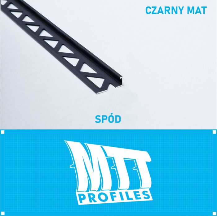 Listwa L profil narożna 8mm CZARNY MAT ALU 250cm - obrazek 2
