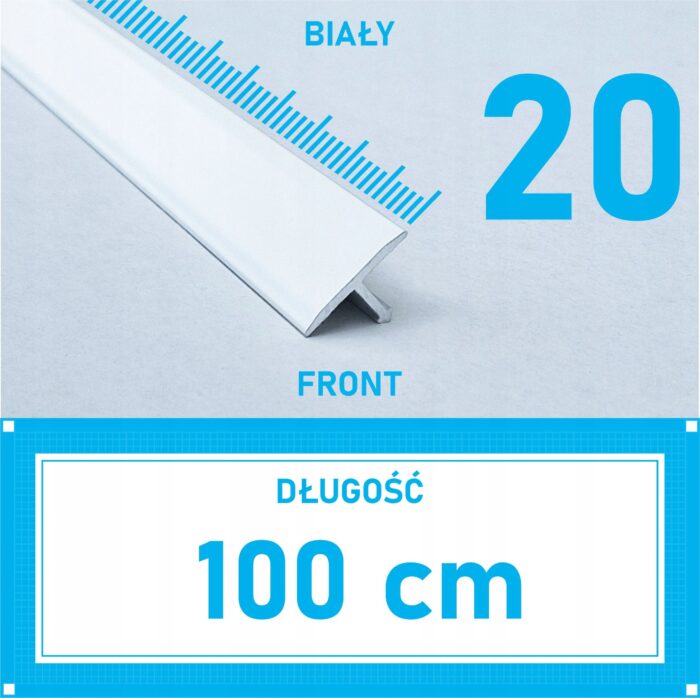 Listwa łącząca progowa TEOWNIK 20mm BIAŁY MAT 1m