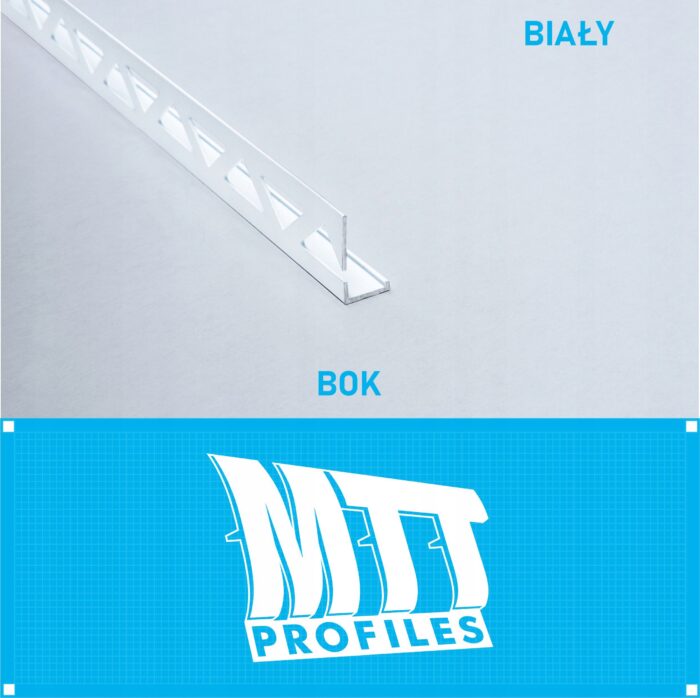 Listwa L profil narożna 12mm BIAŁY ALU 125cm - obrazek 3