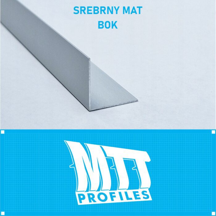 Kątownik aluminiowy anod SREBRNY MAT 20x20mm 250cm - obrazek 2