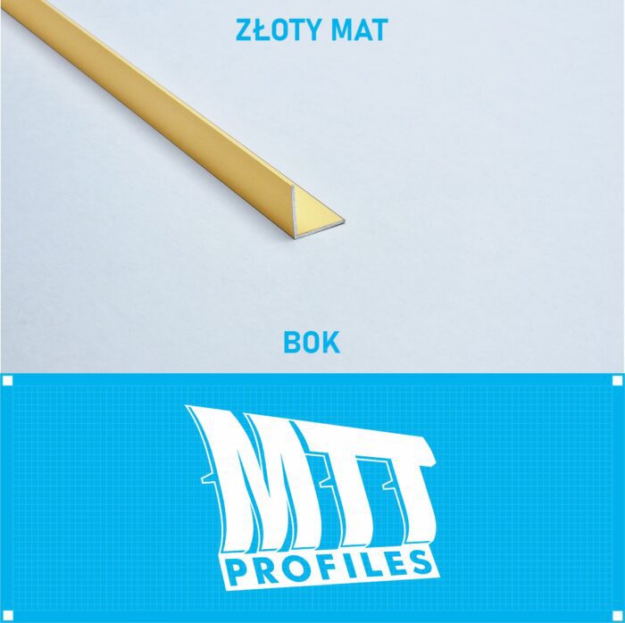 KĄTOWNIK aluminiowy ZŁOTY MAT 15x15mm anodowany 125cm - obrazek 2