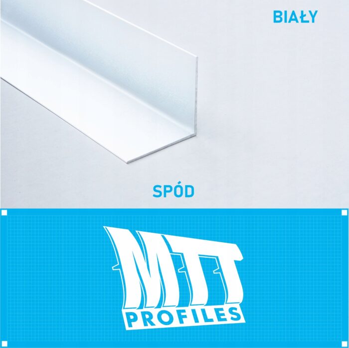 KĄTOWNIK aluminiowy BIAŁY 40x40mm anodowany 250cm - obrazek 3