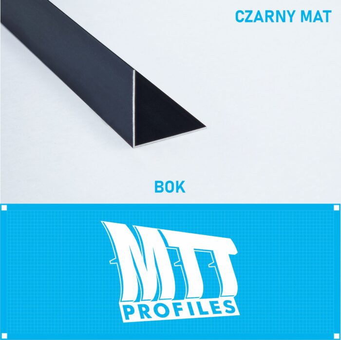 KĄTOWNIK aluminiowy CZARNY 40x40mm anodowany 250cm - obrazek 3