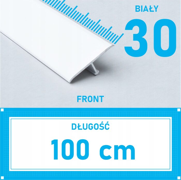 Listwa łącząca progowa TEOWNIK 30mm BIAŁY MAT 1m