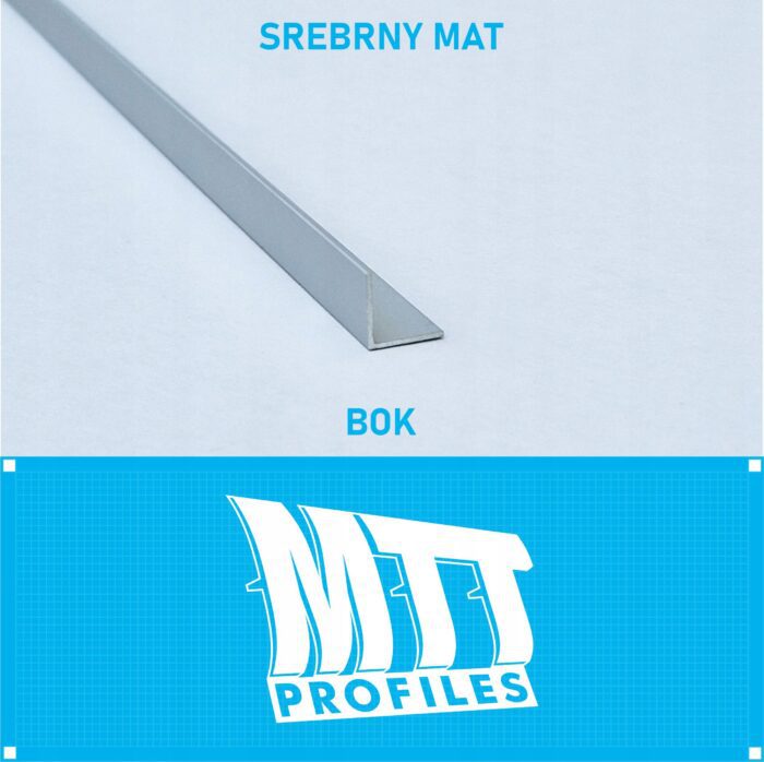 Kątownik aluminiowy anod SREBRNY MAT 10x10mm 125cm - obrazek 2