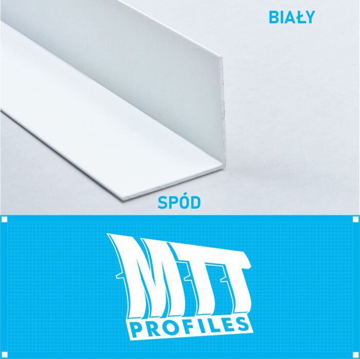 KĄTOWNIK aluminiowy BIAŁY 30x30mm anodowany 250cm - obrazek 3
