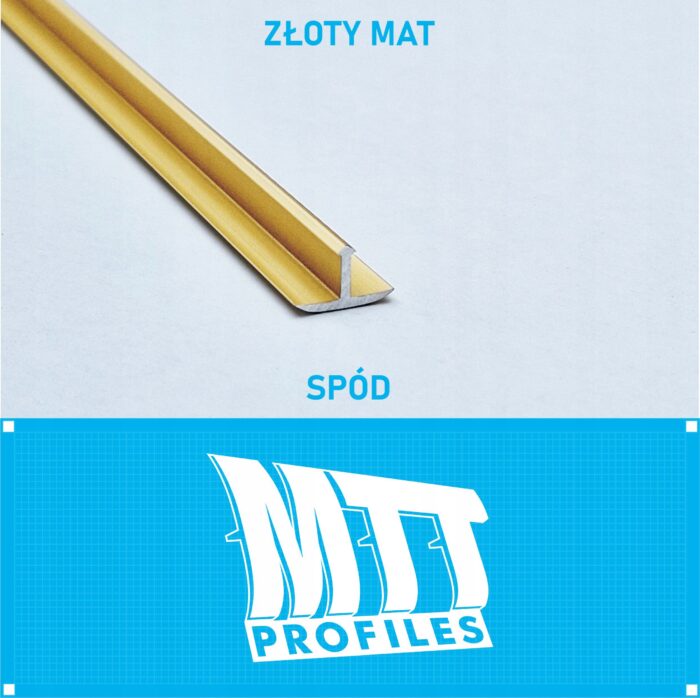 Listwa łącząca progowa TEOWNIK 13mm ZŁOTY MAT 1m - obrazek 3