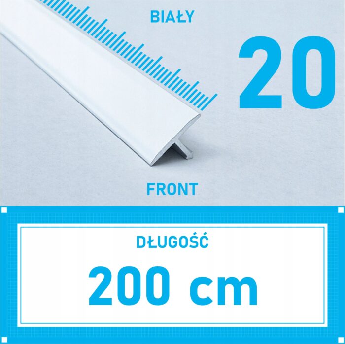 Listwa łącząca progowa TEOWNIK 20mm BIAŁY MAT 2m