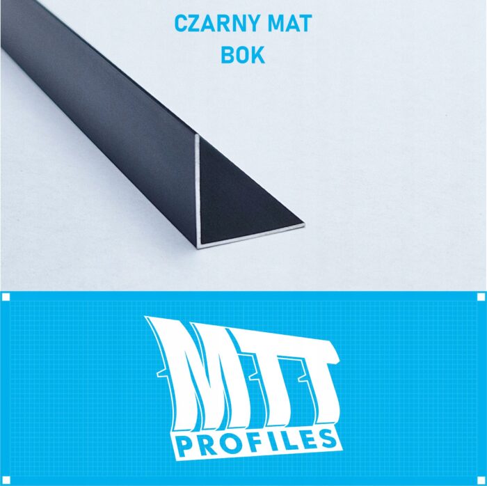 Kątownik aluminiowy anod CZARNY MAT 20x20mm 125cm - obrazek 2