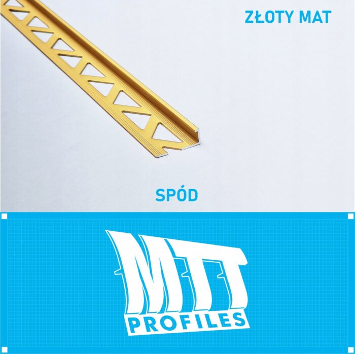 Listwa L profil narożna 8mm ZŁOTY MAT ALU 250cm - obrazek 2