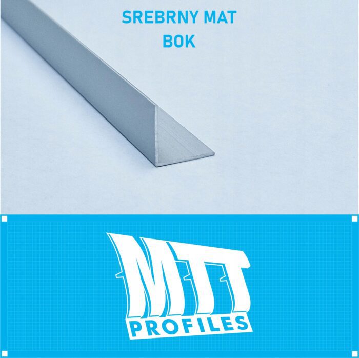 Kątownik aluminiowy anod SREBRNY MAT 15x15mm 250cm - obrazek 2