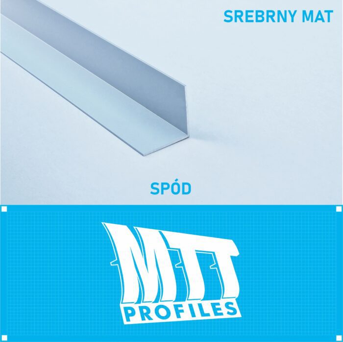 KĄTOWNIK aluminiowy SREBRNY MAT 25x25mm anodowany 250cm - obrazek 3
