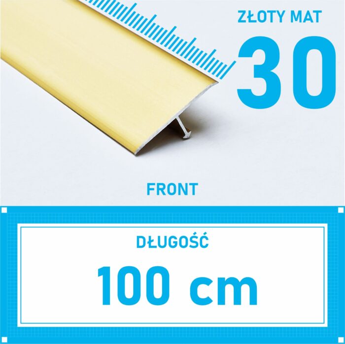 Listwa łącząca progowa TEOWNIK 30mm ZŁOTY MAT 1m