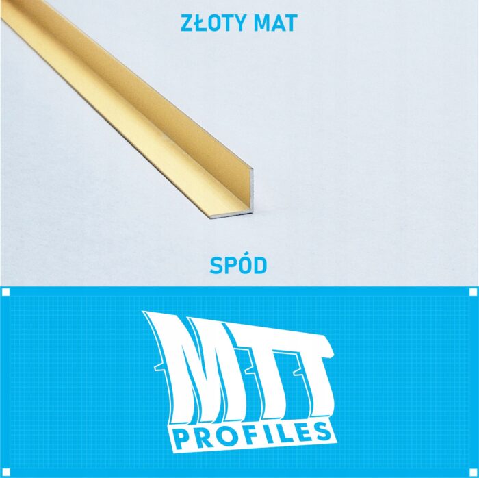 Kątownik aluminiowy anod ZŁOTY MAT 10x10mm 250cm - obrazek 3