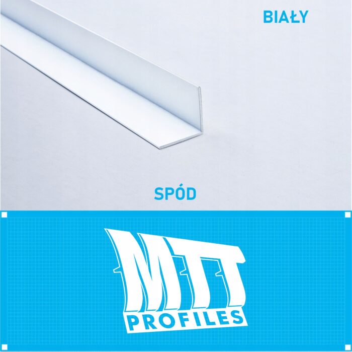 Kątownik aluminiowy anod BIAŁY MAT 20x20mm 125cm - obrazek 3