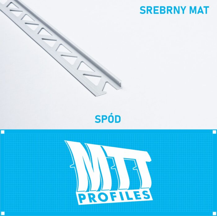 Listwa L profil narożna 6mm SREBRNY MAT ALU 125cm - obrazek 2