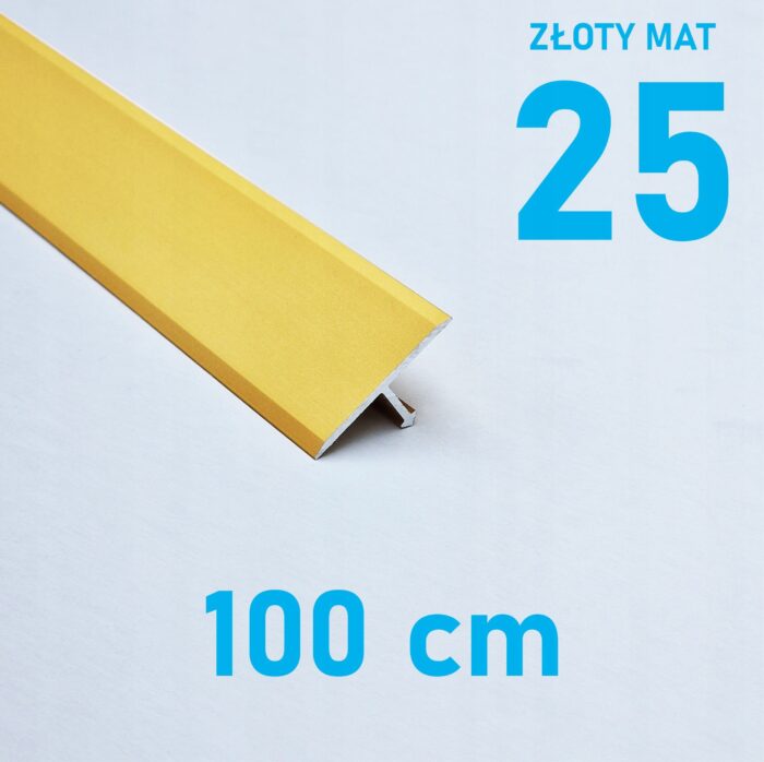 Listwa łącząca progowa TEOWNIK 25mm ZŁOTY MAT 1m