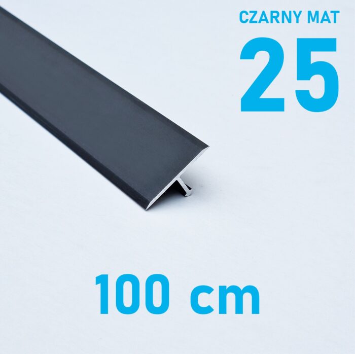Listwa łącząca progowa TEOWNIK 25mm CZARNY MAT 1m