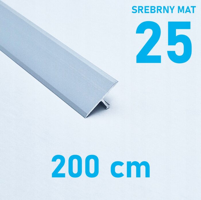 Listwa łącząca progowa TEOWNIK 25mm SREBRNY MAT 2m