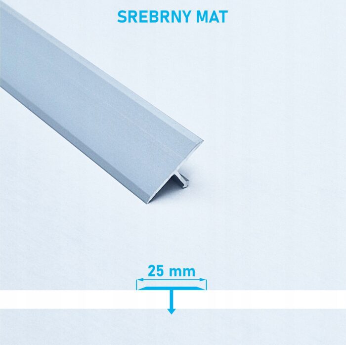 Listwa łącząca progowa TEOWNIK 25mm SREBRNY MAT 2m - obrazek 4